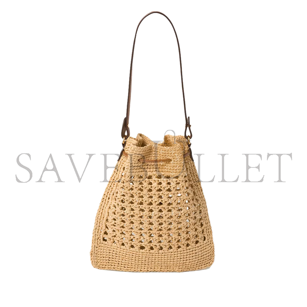 M1v M1v bucket bag in raffia-effect yarn 5nd016 (23*20cm)